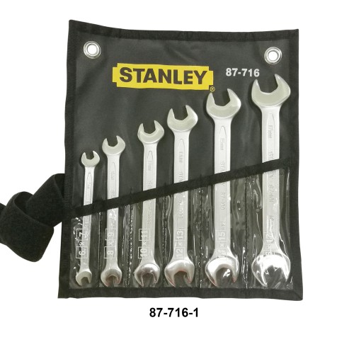 Stanley double open top end spanner set